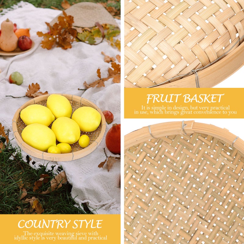 Weaving Basket Handmade Basket Household Sundries Storage Sieve - Image 5