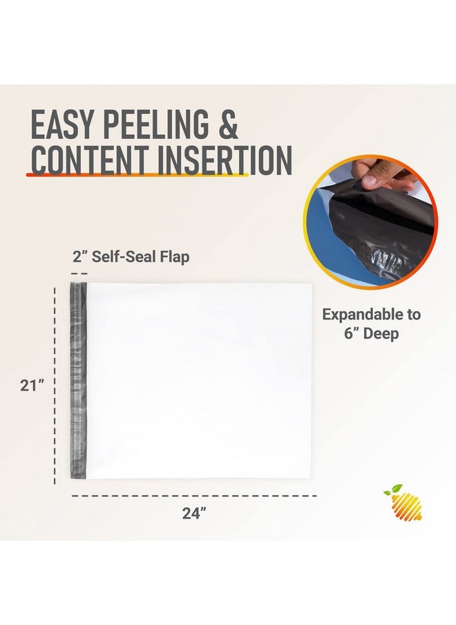 Lemon Hero Xxl Jumbo Expansion Poly Mailers 24 X 21 X 6 Inches (Expandable Gusseted) 30 Pack Tough Plastic Privacy Mailing Envelopes From Lemon Hero Office Solutions  - Image 2