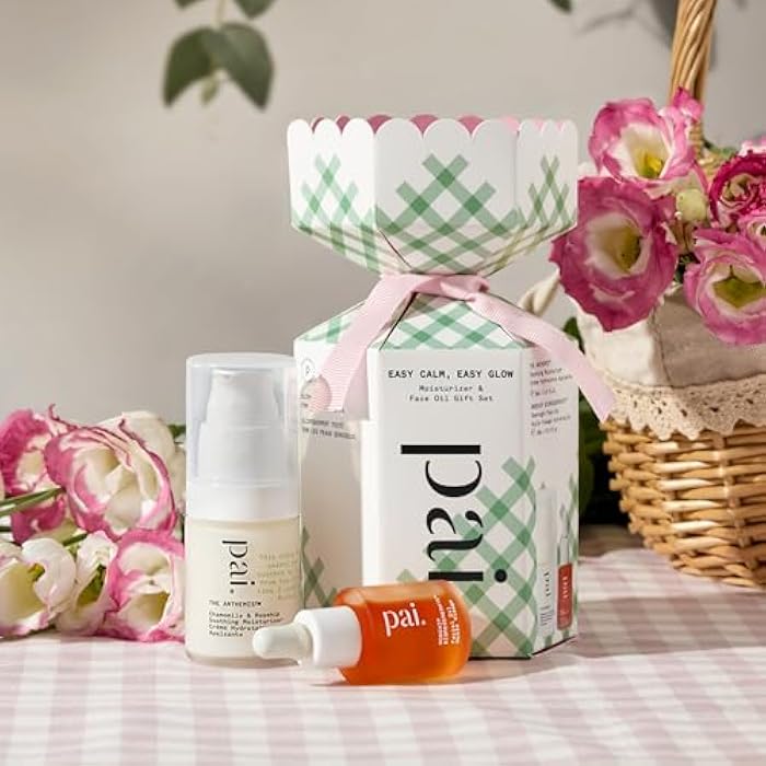 Pai Skincare - Easy Calm, Easy Glow Moisturizer + Face Oil Gift Set | The Anthemis Moisturizer (15mL) + Rosehip Bioregenerate Overnight Oil (10 mL) | Natural, Vegan, Sensitive Skin Safe (2 Piece Set) - Image 3
