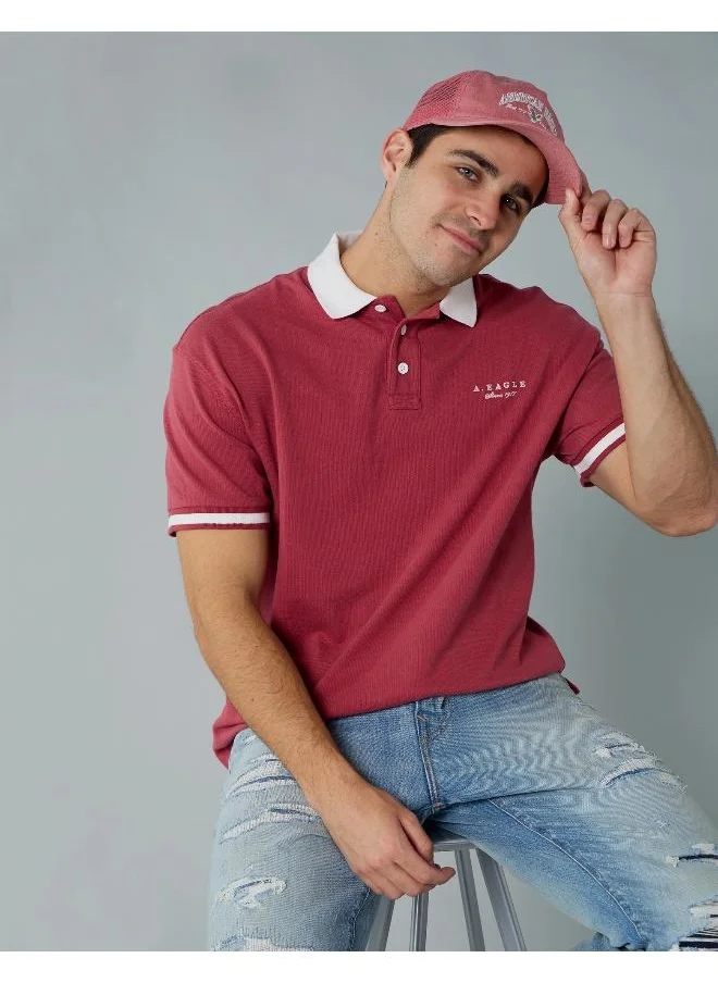 American Eagle AE Logo Polo Shirt
