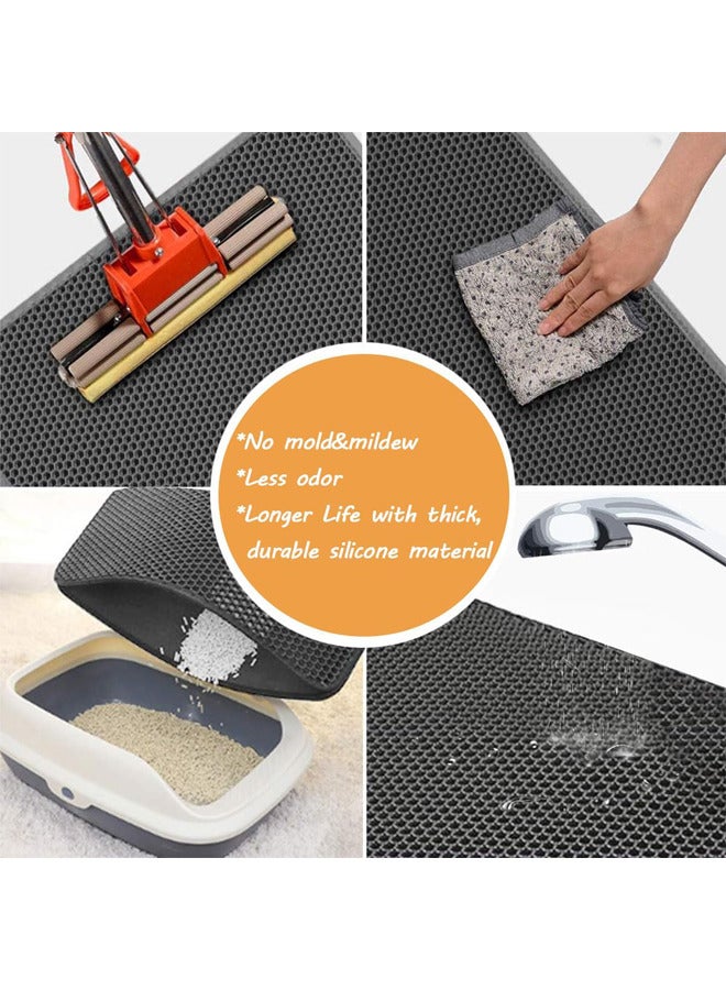 Neostyle Cat Litter Mat,Honeycomb Double-Layer Waterproof Urine Proof Material,Washable (Black) - Image 5