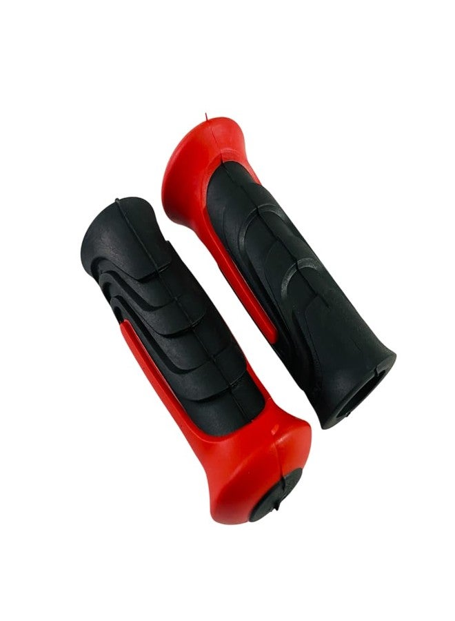 Impetus Kids Cycle Handle Grip 10.5cms Length Soft Rubber Non Toxic Anti-Slip for 14T 16T 20T Bicycle Handle Grip for Children Multicolor 105mm Long (Red) - Image 1