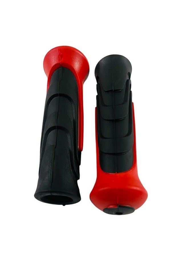 Impetus Kids Cycle Handle Grip 10.5cms Length Soft Rubber Non Toxic Anti-Slip for 14T 16T 20T Bicycle Handle Grip for Children Multicolor 105mm Long (Red) - Image 2