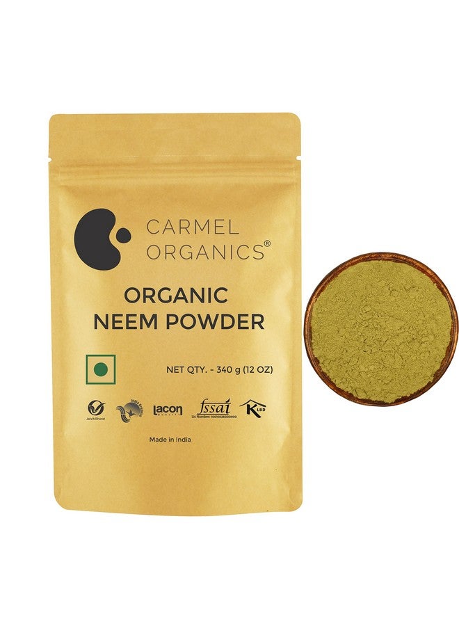 CARMEL ORGANICS CARMEL ORGANICS Neem Leaves Powder (340 Grams)(Pack of 1) | Jaivik Bharat Certified | Azadirachta Indica | Vembu Powder/Veppa Powder | Non-GMO | No Added Preservatives  - Image 1