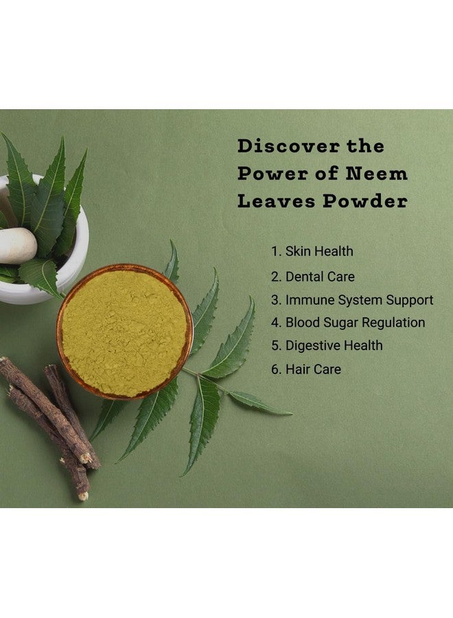 CARMEL ORGANICS CARMEL ORGANICS Neem Leaves Powder (340 Grams)(Pack of 1) | Jaivik Bharat Certified | Azadirachta Indica | Vembu Powder/Veppa Powder | Non-GMO | No Added Preservatives  - Image 4