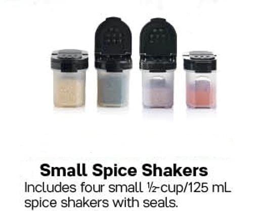 Tupperware MODULAR MATES Small SPICE SET of 4 NEW Black Seals - Image 2