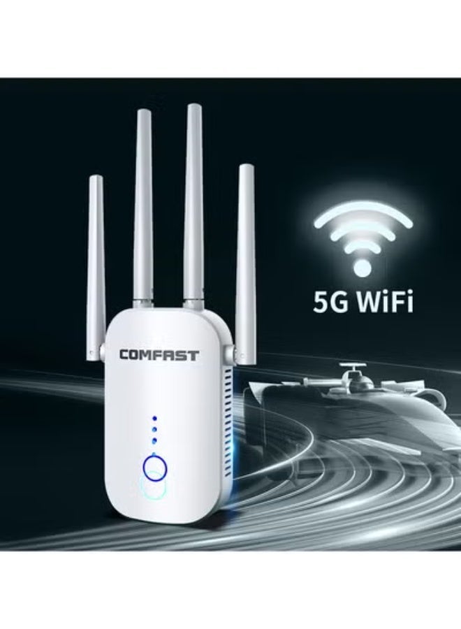 COMFAST 758AC Dual Band WiFi Repeater 1200Mbps, Wireless Signal Booster Extender With Wall Penetration For Home And Office - Image 2