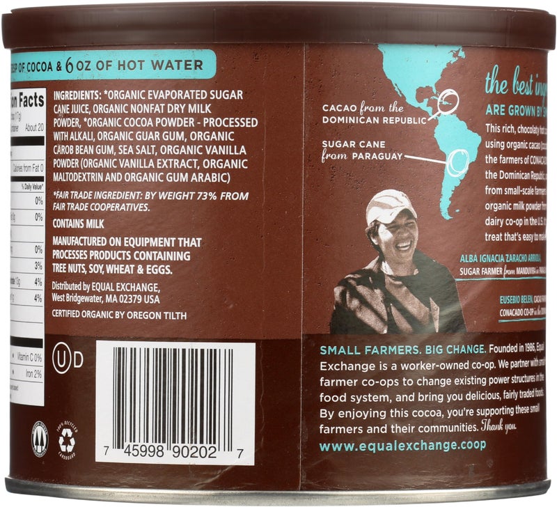 Equal Exchange Hot Cocoa Mix, Cans Chocolate, 12 Oz (ogh-equalch) - Image 2
