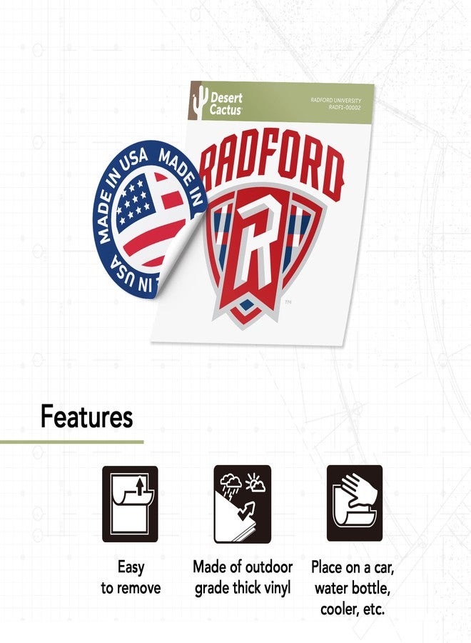 Desert Cactus Radford University Sticker Highlanders Vinyl Decal Laptop Water Bottle Car Scrapbook (IND 00002) - Image 4