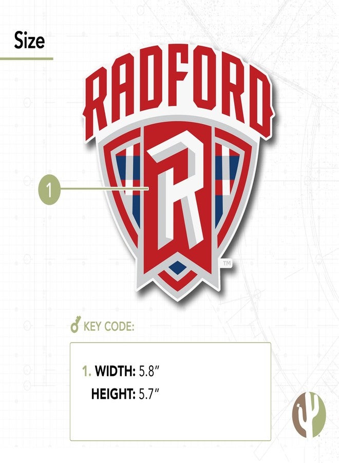 Desert Cactus Radford University Sticker Highlanders Vinyl Decal Laptop Water Bottle Car Scrapbook (IND 00002) - Image 3