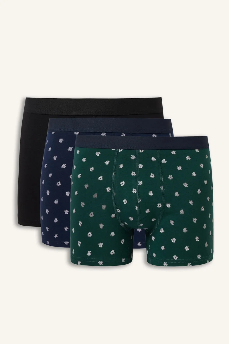 Defacto Regular Fit Paisley Patterned Elastic Band 3 piece