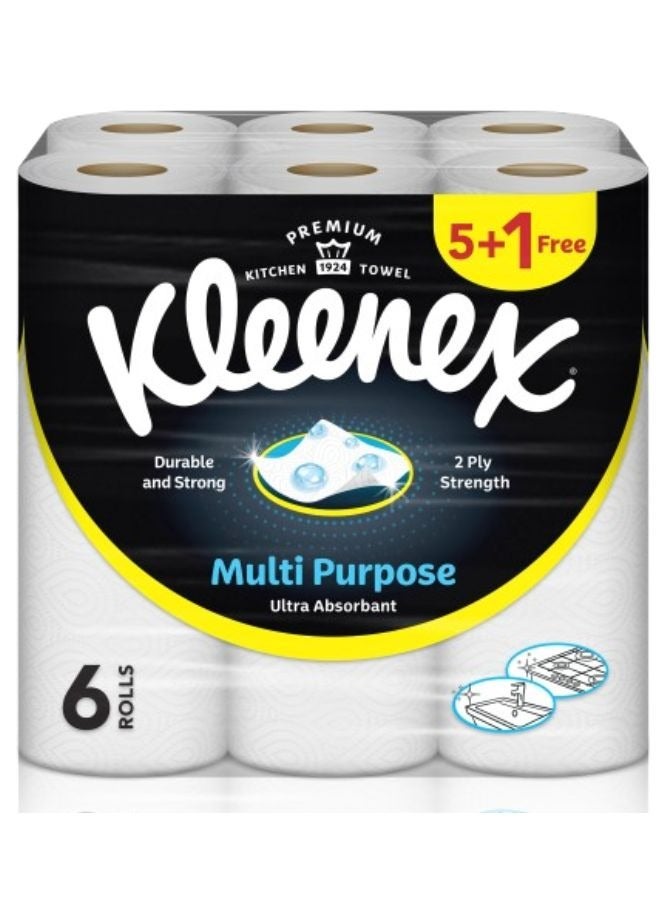 Kleenex Multi Purpose Kitchen Tissue Paper Towel Pack of 6 - Image 1