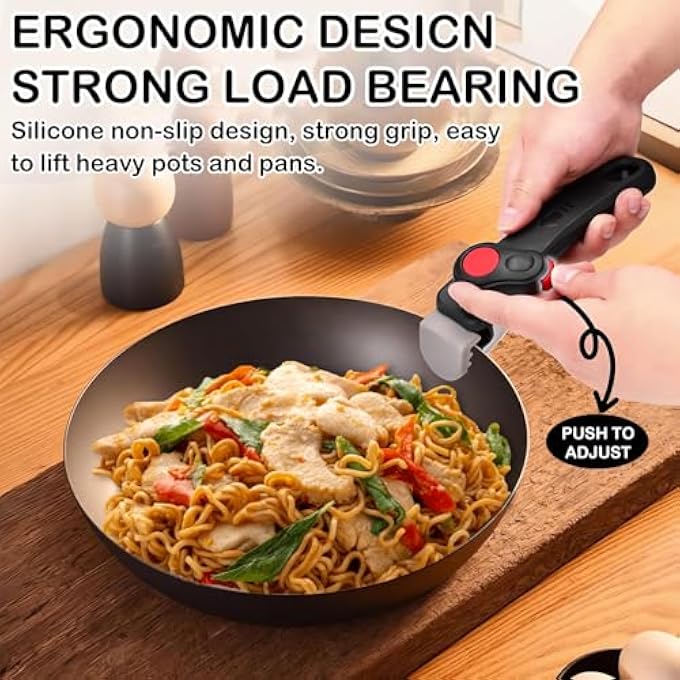 PANYI Removable Handle Black Gumwood HeatResistant Portable Removable Pot Handle Suitable For CookwareCrockpotFrying Pan - Image 5