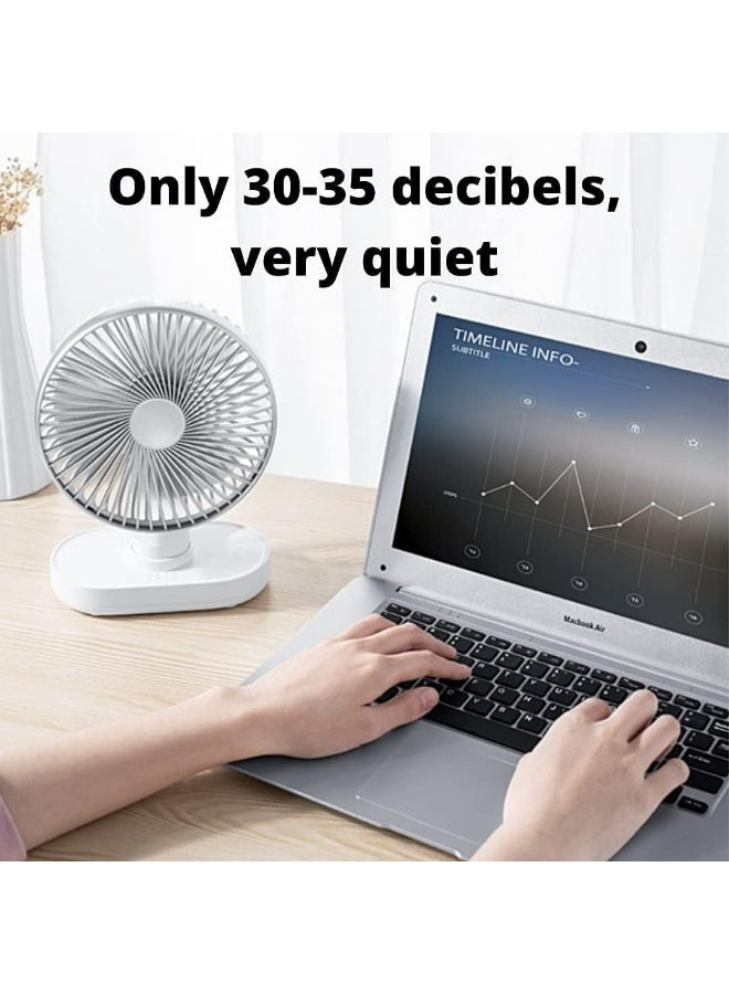 Vortex D77 Adjustable Angle Shaking Head Quiet Air Supply Large Battery Capacity 4000mAH 4 Speed Modes Strong Wind Press Switch Rechargeable Fan - Image 3