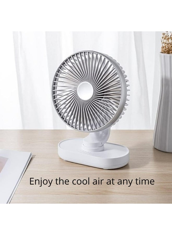 Vortex D77 Adjustable Angle Shaking Head Quiet Air Supply Large Battery Capacity 4000mAH 4 Speed Modes Strong Wind Press Switch Rechargeable Fan - Image 5