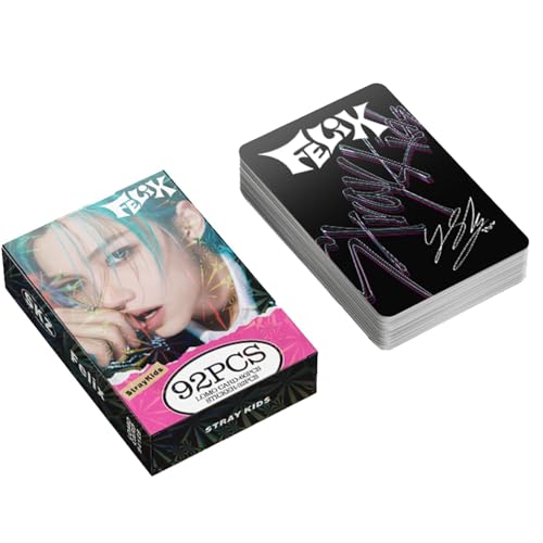 KPOPBP Stray Kids Photocards 60 PCS SKZ Rock Star Album Photo Cards with 32 PCS Stickers KPOP Gift Lomo Cards Merch for SKZ Boys and Girls (Felix) - Image 5