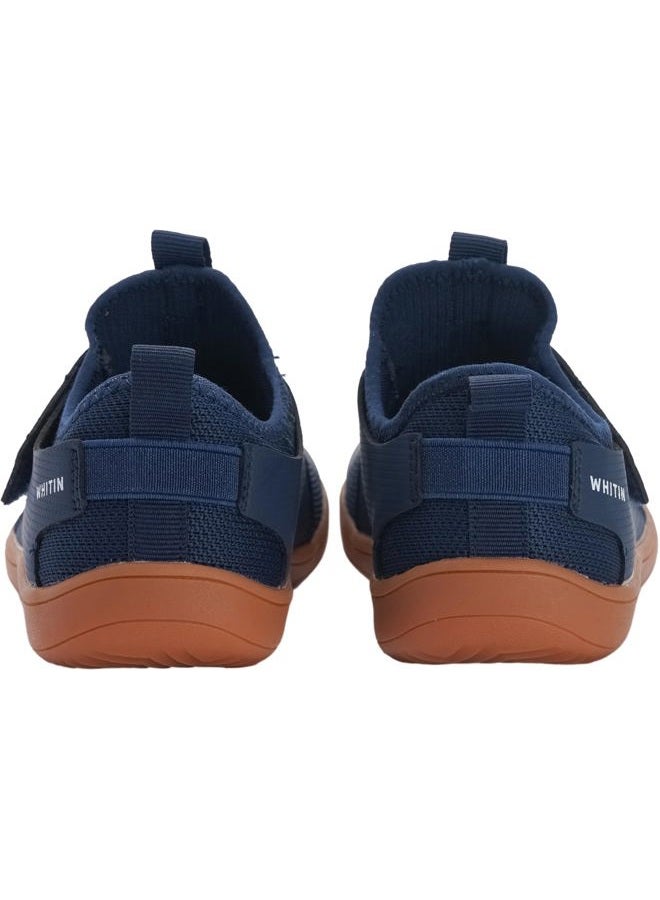 WHITIN Toddler/Kids Wide Barefoot Shoes for Boys/Girls Pull-On Sneakers Minimalist Wide Width Zero Drop Size 10 Walking Jogging Sports Jump Runner Tennis Navy Blue 27 - Image 3