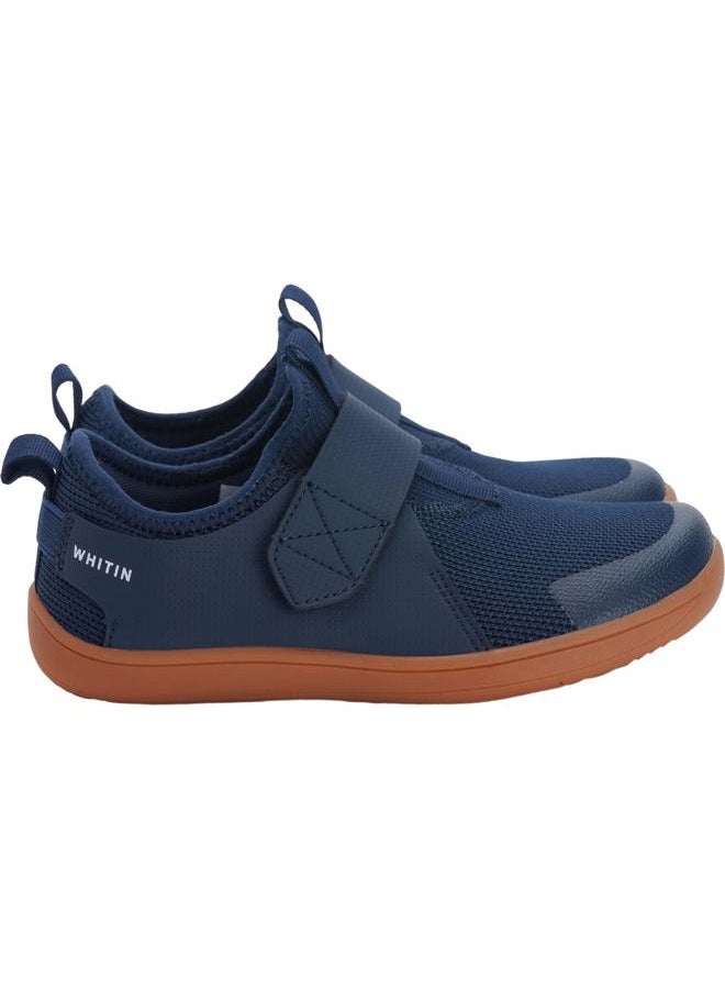 WHITIN Toddler/Kids Wide Barefoot Shoes for Boys/Girls Pull-On Sneakers Minimalist Wide Width Zero Drop Size 10 Walking Jogging Sports Jump Runner Tennis Navy Blue 27 - Image 4