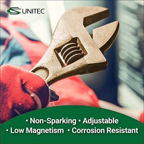 CS Unitec | Non-Sparking & Non-Magnetic Adjustable Wrench | 6in Aluminum Bronze Tool, TUV Certified & Beryllium Free - Image 2
