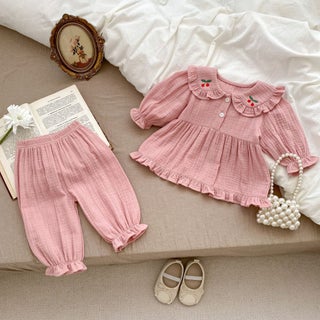 2024 Spring Autumn Cherry Baby Girl Pajama Set Pink - pzsku/Z33B319555CF8D09EDC7DZ/45/1750436133/9878d22d-cbaf-4146-92fa-e0383e97200b