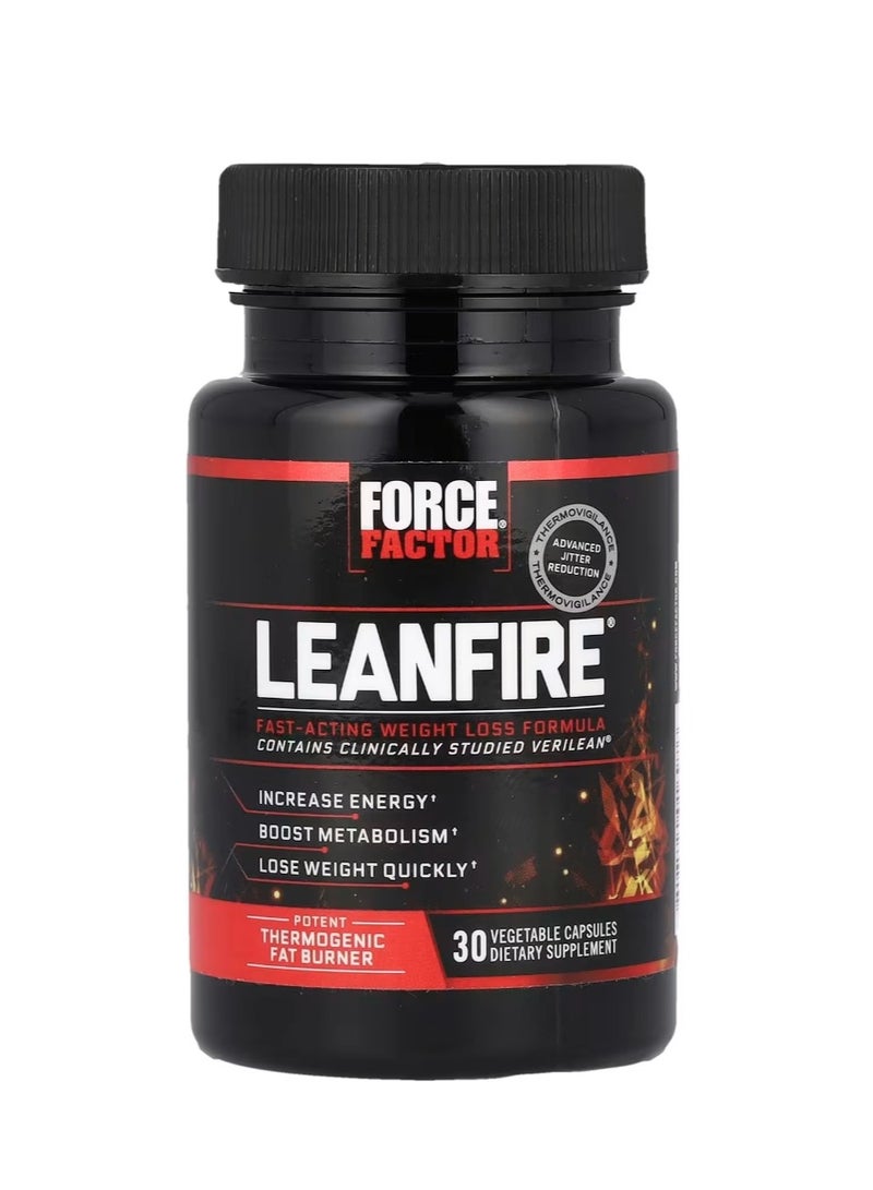Force Factor LeanFire 30 Vegetable Capsules - Image 1