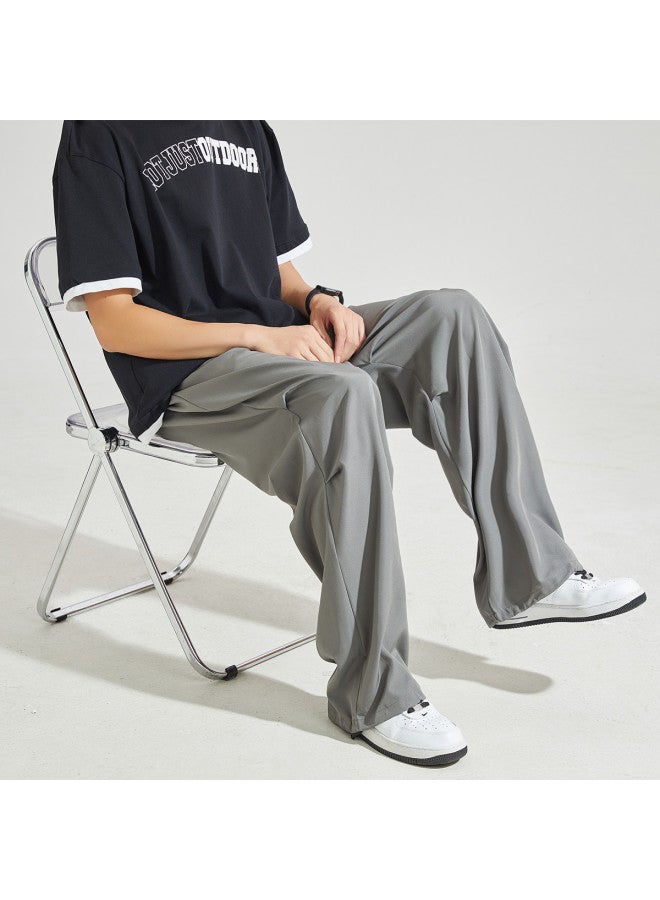TonLion Trendy Casual Solid Color Pleated Men's Lounge Pants - Image 2