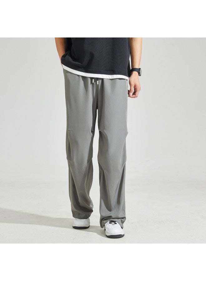 TonLion Trendy Casual Solid Color Pleated Men's Lounge Pants - Image 5