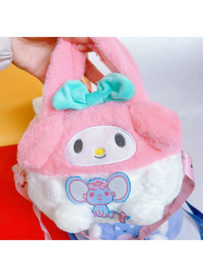 Sanrio Handbag Cartoon Kulomi Plush Toy Girl Handbag Doll Machine Doll Change Crossbody Bag-Specifications:Kuromi Shoulder Bag  - Image 5
