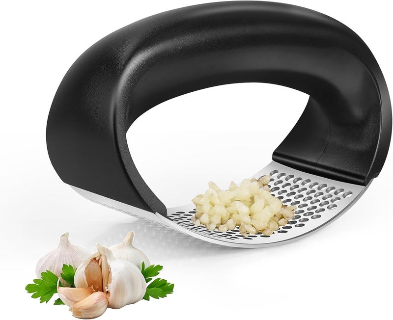 Cook Guy عصارة ثوم من الفولاذ المقاوم للصدأ 304 - عصارة ثوم فاخرة من الفولاذ المقاوم للصدأ - مفرمة ثوم مع مقبض مريح - Image 1