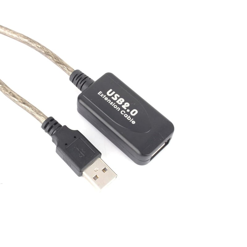 Denash كابل تمديد ، طوله 20 متر، متوافق مع معايير USB 1.1/1.0/2.0، أسود، إكسسوار كمبيوتر بدون تدهور في جودة الإشارة. - Image 5