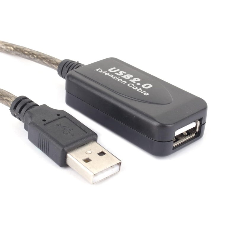 Denash كابل تمديد ، طوله 20 متر، متوافق مع معايير USB 1.1/1.0/2.0، أسود، إكسسوار كمبيوتر بدون تدهور في جودة الإشارة. - Image 3