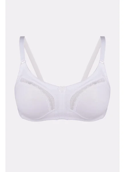 Ayyıldız 3662 White Minimizing Combed Cotton Bra