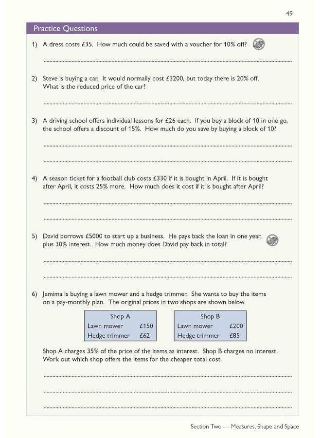 Functional Skills Maths: Edexcel Level 1 - Study & Test Practice