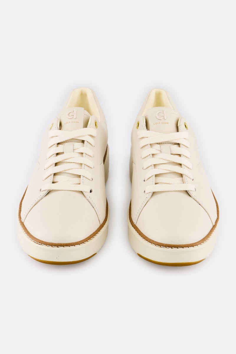 COLE HAAN Women Gp Topspin Wide Lace Up Casual Shoes, Ivory - Image 2
