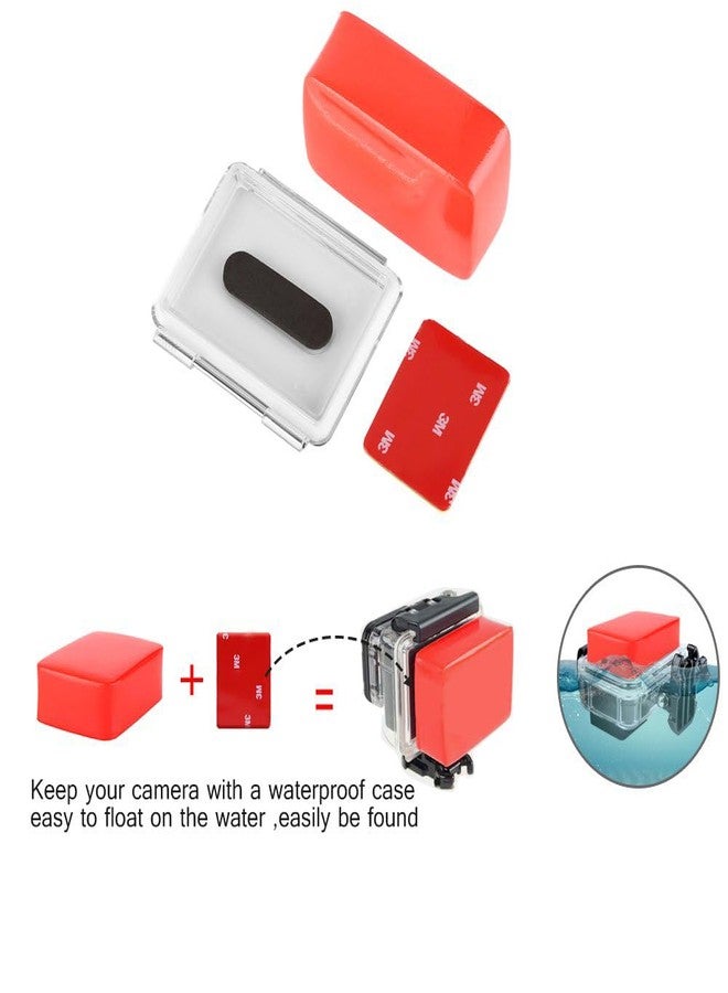 Action Pro Floaty Float Box Sponge with 3M Adhesive Anti Sink Compatible with GoPro-13/12/11/10/9/8/7/6/5/4/3+/3/Insta-360/SJCAM/Xiaomi/YI/EKEN/4K/Xiaomi (Red) - Image 4