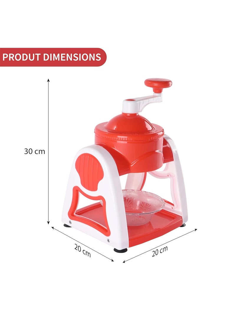 ACUDY ACUDY Manual Ice Gola Slush Maker Machine with Sharp Blades Ice Crusher Snow Grinder Includes 3 Bowls 1 Glass 6 Sticks and 1 Dish Baraf ka Gola Maker  - Image 3