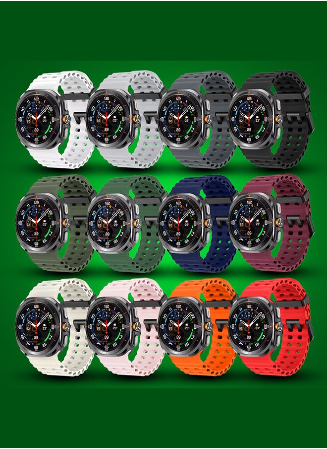 CATANES 12 pack of Band for Samsung Galaxy Watch 7 Ultra Soft Silicone  Adjustable, Sweat-Resistant, and Stylish  - Image 3