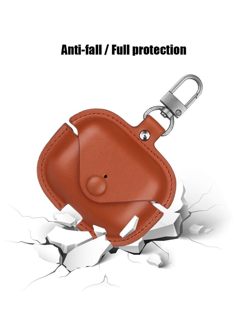Digi Core حافظة Airpods Pro حافظة جلدية لهاتف Apple Airpods Pro حافظة واقية مزودة بخطاف لحافظة Airpods باللون البني - Image 2