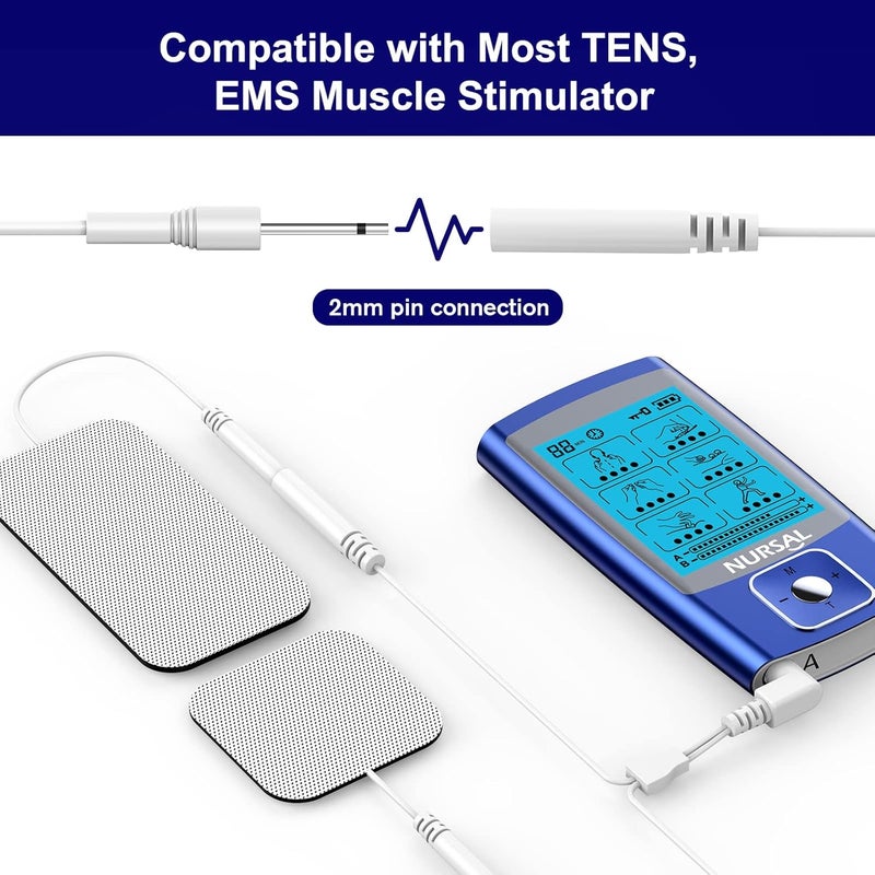 NURSAL TENS Unit Replacement Pads - 20pcs Reusable 2x2 Electrode Pads with Self-Stick Performance for Electrotherapy - Image 3