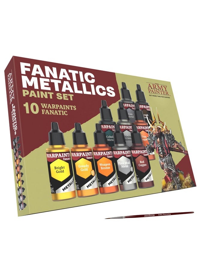 The Army Painter The Army Painter Warpaints Fanatic: Metallics Paint Set Combo Acrylic Paint Set Model Paint Set Miniature Painting Kit  - Image 1
