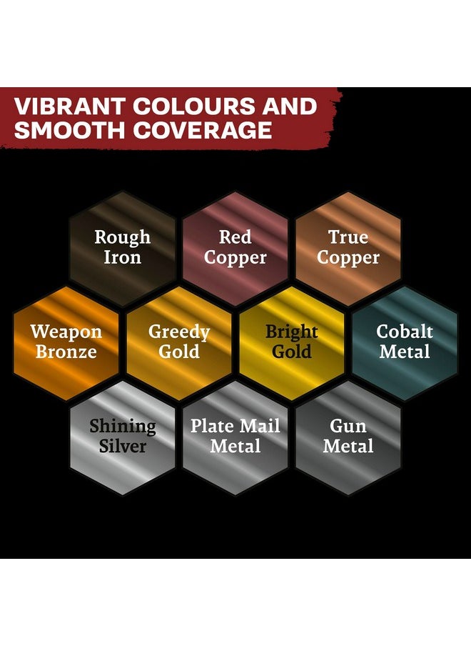 The Army Painter The Army Painter Warpaints Fanatic: Metallics Paint Set Combo Acrylic Paint Set Model Paint Set Miniature Painting Kit  - Image 3