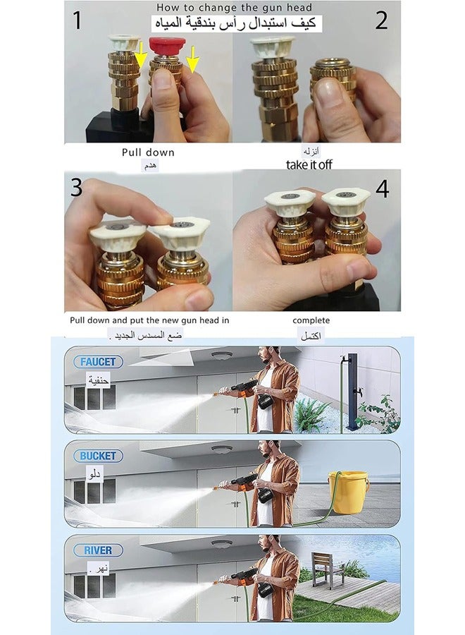 طقم غسالة تعمل بالضغط اللاسلكي مع صندوق بلاستيكي  - Image 5