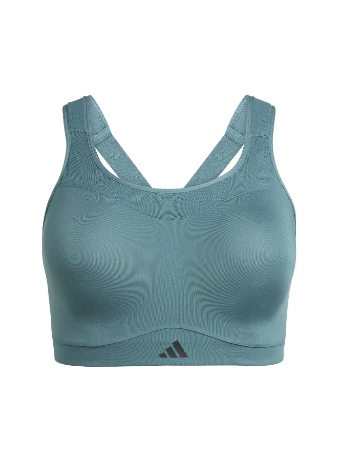 Adidas Tlrdim Hs Bra Green Training Bra For Women XS A-B