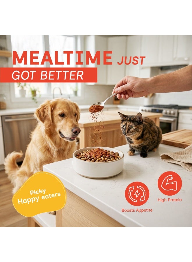 PUPRAZY Chicken Liver Powder Food Topper for Dogs & Cats | 100% Single Ingredient Dehydrated Chicken Liver | High Protein Meal Topper for Picky Eaters | Grain Free, No Preservatives - Image 3