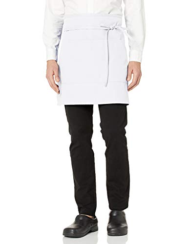Uncommon Threads unisex adult Two-section Pocket Apron, White, One Size US - Image 1