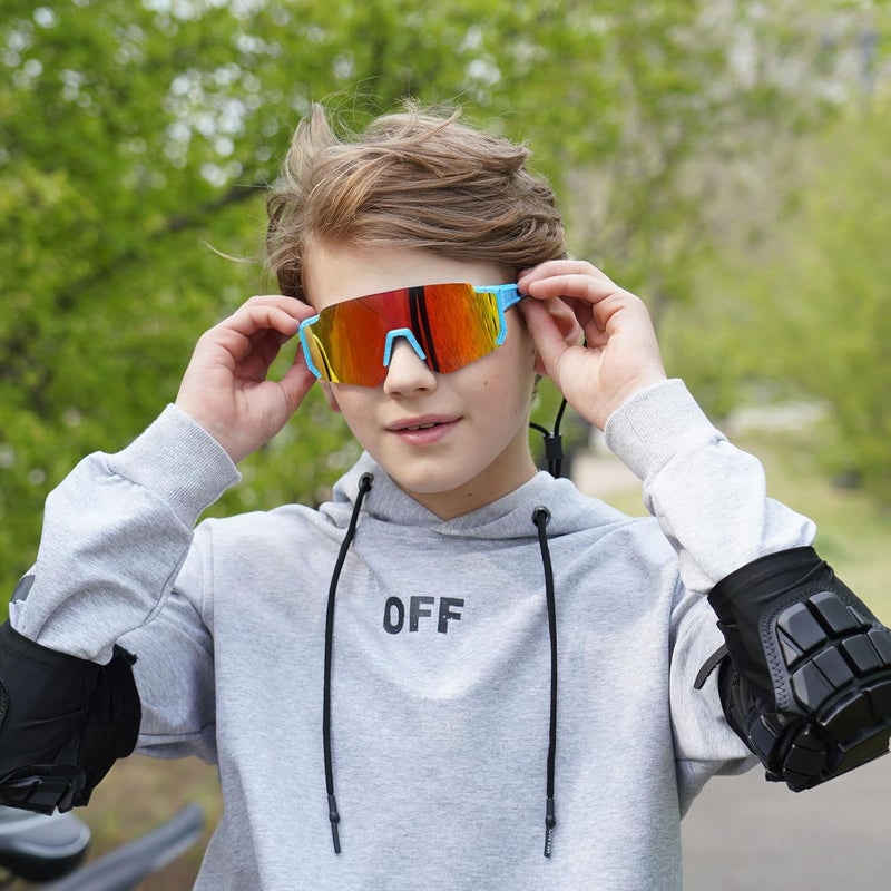 DUCO Polarized Kids Sunglasses Youth Sports Cycling Shades Lightweight Frame UV400 Child Boys Girls Baseball SunGlasses DK310 - Image 2