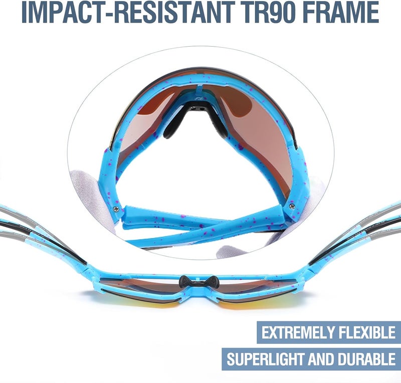 DUCO Polarized Kids Sunglasses Youth Sports Cycling Shades Lightweight Frame UV400 Child Boys Girls Baseball SunGlasses DK310 - Image 5