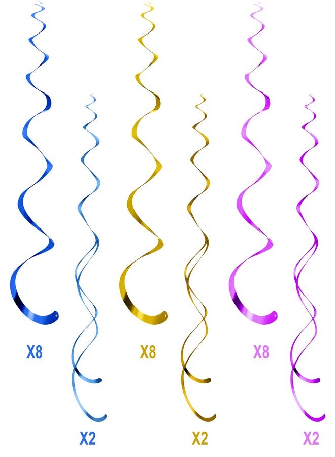 Clabby 54 Pcs Diwali Party Decorations, Happy Diwali Party Hanging Swirls Deepavali Ceiling Decor Foil Double Spiral Lights Rangoli Hanging Swirls Decor for Home Indian Party Supplies - Image 4