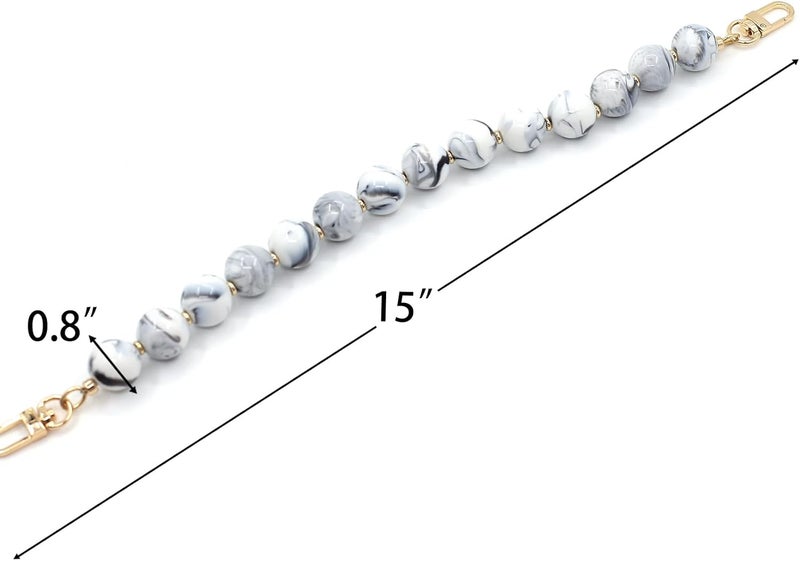 AUMEY Handbag Chain Straps Acrylic Purse Chain Strap Fashionable Replacement Purse Clutches Handles for Purse Handbags DIY Crafts, 15 inch of Each (YZL01-DLD) - Image 2