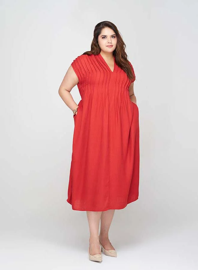 Virgio VIRGIO Linen Kaftan Dress With Tie-Up Back